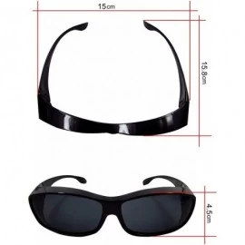 Oval ELLITE HD ClearVision UV Protection Wraparound Driving Wear Over SunGlasses - Black - CR120NLMB2H $12.44