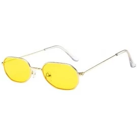Square Retro Sunglasses-Women Men Vintage Retro Glasses Unisex Small Frame Sunglasses UV Eyewear Sunglasses - C - CW18QZ9MAZE...