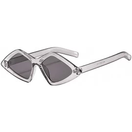 Oval Polarized Protection Sunglasses Diamond Sunglass - Clear - CN1902USALR $18.65