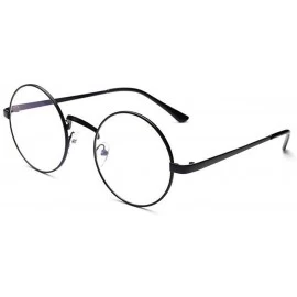 Aviator Blue Light Blocking Glasses Classic Round Glasses Vintage Circle Metal Eyeglasses Frames (Style A) - CH196H8N29Z $10.82