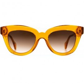 Sport Eyewear - Jagger - Designer Cat Eye Sunglasses for Women - Sunkissed Amber + Brown Gradient - CZ18XWK092G $114.46