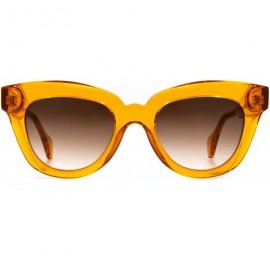 Sport Eyewear - Jagger - Designer Cat Eye Sunglasses for Women - Sunkissed Amber + Brown Gradient - CZ18XWK092G $65.98