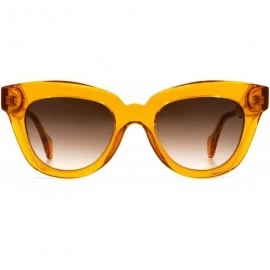 Sport Eyewear - Jagger - Designer Cat Eye Sunglasses for Women - Sunkissed Amber + Brown Gradient - CZ18XWK092G $101.00