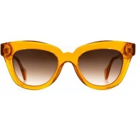 Sport Eyewear - Jagger - Designer Cat Eye Sunglasses for Women - Sunkissed Amber + Brown Gradient - CZ18XWK092G $65.98