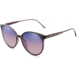 Cat Eye Oversized Sunglasses for Women Polarized Eyewear Fashion Big Frame UV Protection - Purple - CG18OSISUSI $17.81
