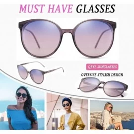 Cat Eye Oversized Sunglasses for Women Polarized Eyewear Fashion Big Frame UV Protection - Purple - CG18OSISUSI $6.94