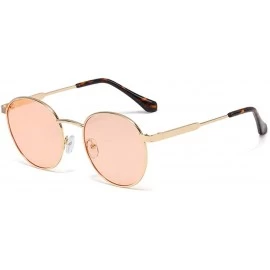 Round 60s Vintage Retro Hipster Lennon's Round Sunglasses Statement Hippie Glasses - Gold/Tinted Rose Orange - CY194ERC6U6 $1...