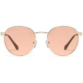 Round 60s Vintage Retro Hipster Lennon's Round Sunglasses Statement Hippie Glasses - Gold/Tinted Rose Orange - CY194ERC6U6 $1...