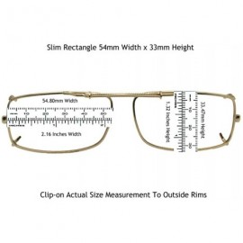 Rectangular Slim Rectangle Non Polarized Yellow Lens Clip on Sunglasses - Pewter-non Polarized Yellow Lens - CM18GCRCAUM $18.23