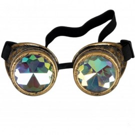 Sport Rainbow Kaleidoscope Goggles Victoria Clothing Steam Punk Accessories Laser - Yellow 2 - CR185R809Z8 $23.76
