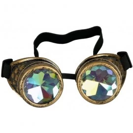 Sport Rainbow Kaleidoscope Goggles Victoria Clothing Steam Punk Accessories Laser - Yellow 2 - CR185R809Z8 $11.48