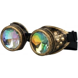 Sport Rainbow Kaleidoscope Goggles Victoria Clothing Steam Punk Accessories Laser - Yellow 2 - CR185R809Z8 $11.48
