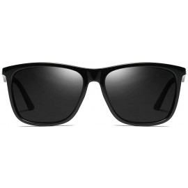 Square Sunglasses Unisex Polarized UV Protection Fishing and Outdoor Driving Glasses Retro Square Unbreakable Frame - CU18W8I...