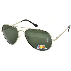 Aviator Aviator Style Sunglasses Colored Lens Metal Frame UV 400 Men Women - Silver Frame - CT11T6BPXP3 $20.16