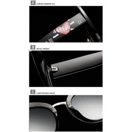 Rimless Retro Vintage Cateye Sunglasses for Women Plastic Frame Sun glasses - Black-white - CW18U76N5AW $19.97