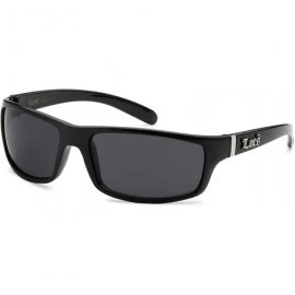 Wrap 9025 Black Sunglasses - Authentic Gangster Lowrider Eyewear Motorcycle Shades - CI18ADKMR07 $9.55
