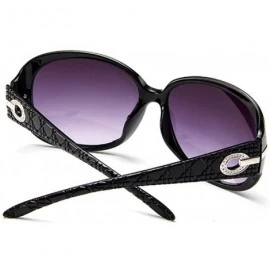 Square Unisex Fashion Square Shape UV400 Framed Sunglasses Sunglasses - Black - CG198CAD56N $20.24