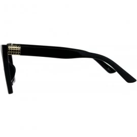 Oversized Impact Resistant Glass Lens Sunglasses Womens Oversized Square Fashion - Black - CQ18GQR85NU $10.81