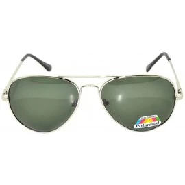 Aviator Aviator Style Sunglasses Colored Lens Metal Frame UV 400 Men Women - Silver Frame - CT11T6BPXP3 $18.20