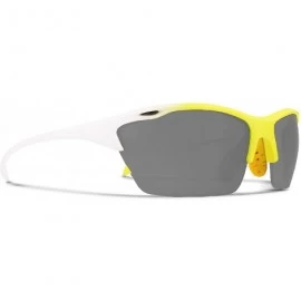 Sport Alpha Yellow White Fishing Sunglasses with ZEISS P7020 Gray Tri-flection Lenses - CO18KN6KO09 $32.97