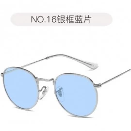 Round Retro Round Sunglasses Women Brand Designer Mirror Sun Glasses Vintage Metal Luxury Female Shades UV400 - 9 - C2198ZT57...