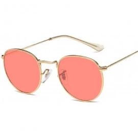 Round Retro Round Sunglasses Women Brand Designer Mirror Sun Glasses Vintage Metal Luxury Female Shades UV400 - 9 - C2198ZT57...