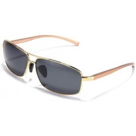 Goggle Men's aluminum magnesium polarized sunglasses male wave driving glasses - CY1825OUW40 $23.42