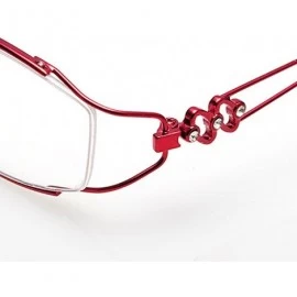 Square Women's Myopia Sunglasses with Clip Small-frame Spectacle - Red - CM1845NC5MK $15.98