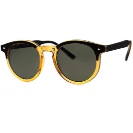 Round Mumbles Round Sunglasses - Black/Brown - C418WC2ERDT $25.02