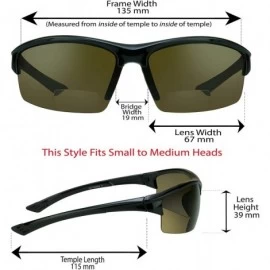 Semi-rimless Polarized Bifocal Sunglasses Readers TR90 Frame Hard Case Strap - Brown - CA192GKLAGN $43.87