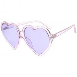 Oversized Women Fashion Oversized Heart Shaped Retro Sunglasses Cute Eyewear Uv Protection Eyeglasses Eyewear For Outdoor - C...