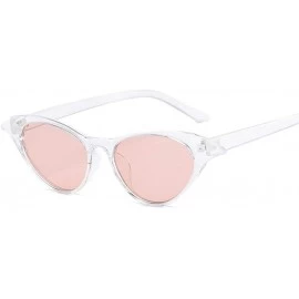 Sport Vintage Mirror Sunglasses Women Cat Eye Sunglasses Sun Glasses Ladies Sunglass - Trans Pink - CB1906R7N92 $37.84