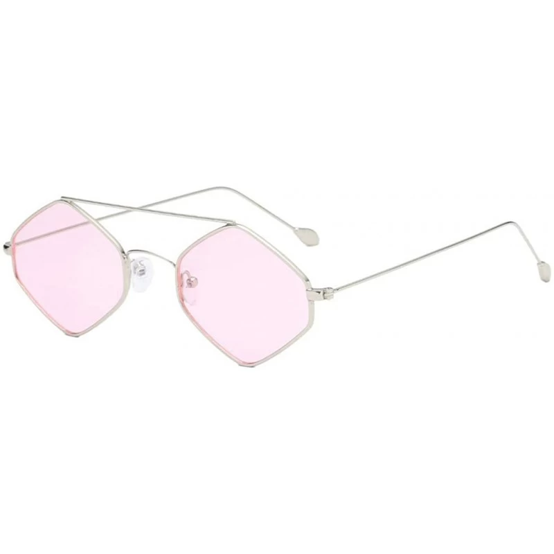 Cat Eye Women's Fashion Cat Eye Shade Sunglasses Integrated Stripe Vintage Glasses 2019 Fashion - Pink - CG18TL9YDTD $7.90