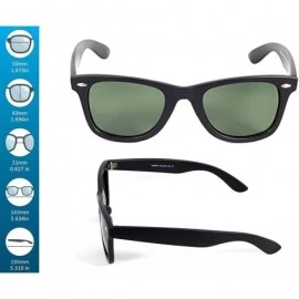 Sport Stylish 80th Retro Unisex Polarized Sunglasses UV400 Classic Vintage Chic - Black -Green - CE18DUXAKCT $10.27