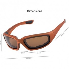 Sport Polarized Motorcycle & Fishing Floating Sports Wrap Sunglasses - Orange - CT12IS19AFT $18.99