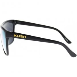 Oversized Kush Futuristic Shield Oversized Gangster Reflective Color Mirror Sunglasses - Yellow - CH11YW7JYPL $7.97