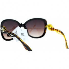 Butterfly Wavy Swirl Arm Large Coveage Butterfly Sunglasses - Black Tortoise - C511ZKXLSY1 $10.66