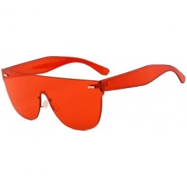 Aviator Oversized Rimless Sunglasses Women Men Brand Square Candy Coloured Women Transparent Frameless Eyewear - CR198ZX33YY ...