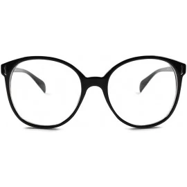 Oversized Classic Vintage Large Oversized Nerd Geeky Sexy Clear Lens Eye Glasses - Black - CB18XM922NY $18.86