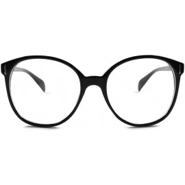 Oversized Classic Vintage Large Oversized Nerd Geeky Sexy Clear Lens Eye Glasses - Black - CB18XM922NY $8.08