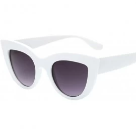 Cat Eye Unisex Stylish7 Colors Vintage Big Frame Cat Eye Sunglasses (B) - CK18G4XLTNX $17.02