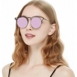 Oval Stylish Polarized Sunglasses 100% UV Protection For Women - E-white+blue - CT18EXTU4TM $20.95