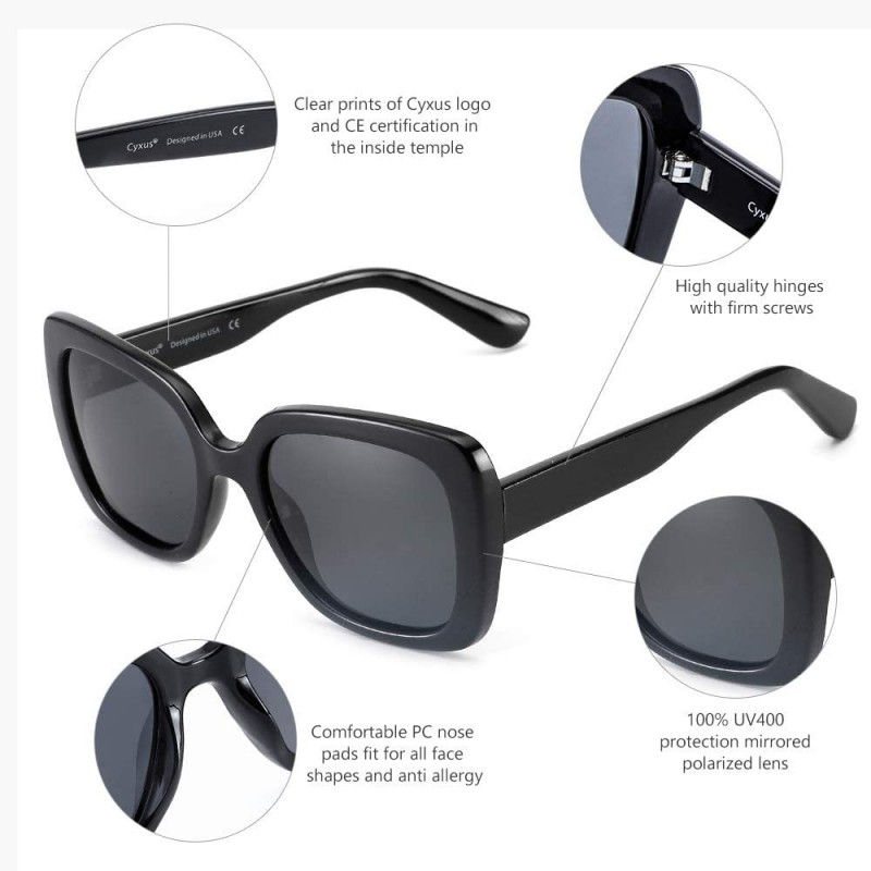 Cateye Women Sunglasses Polarized UV Protection Driving Sun Glasses for ...