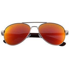 Rectangular Wood Polarized Sunglasses for Men and Women - Bamboo and Wooden Sunglasses - UV Protected - Aviators - CJ193WQ3G2...