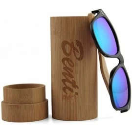 Rectangular Wood Polarized Sunglasses for Men and Women - Bamboo and Wooden Sunglasses - UV Protected - Aviators - CJ193WQ3G2...