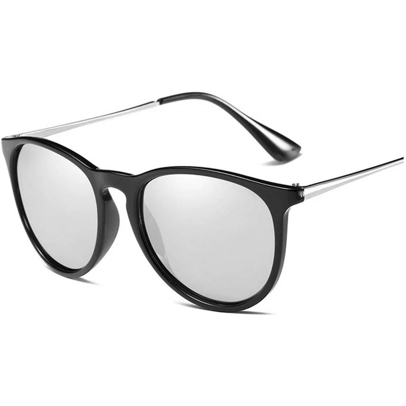 Goggle Luxury Polarized Sunglasses Women Men Gold Rose Mirror Sun Glasses Vintage Shades UV400 Oculos Lunette - Silver - C819...