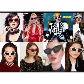 Oversized 8250 Clout Goggles Cat Eye Vintage Mod Style Retro Kurt Cobain Sunglasses - Black - CP18IZ8QLW4 $14.65