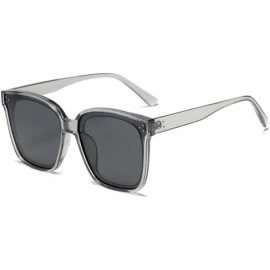 Oversized Oversized Square Polarized Sunglasses For Women With Rivets Retro Vintage UV Protection - CP1985LXL3H $13.63