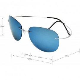 Aviator Designer Classic Titanium Men Women Polarized Aviator Sunglasses LSP8016T - Silver Leg Sky Blue Lenses - CT12N35B7Z9 ...