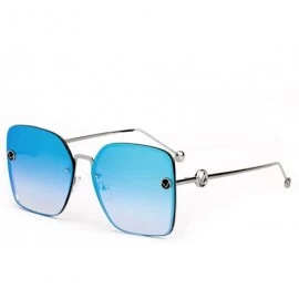 Aviator 2019 new sunglasses ladies fashion big box sunglasses - marine film sunglasses female tide - D - CJ18S8N443X $44.32